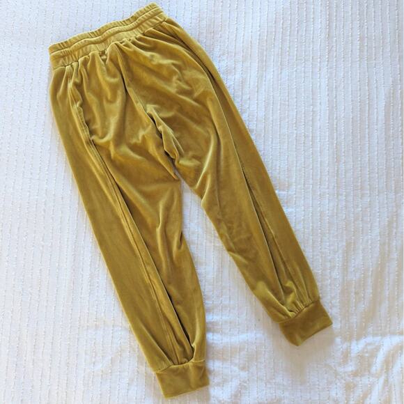 Anthropologie Saturday Sunday Merida Mustard Yellow Velvety Joggers XS - Picture 4 of 5